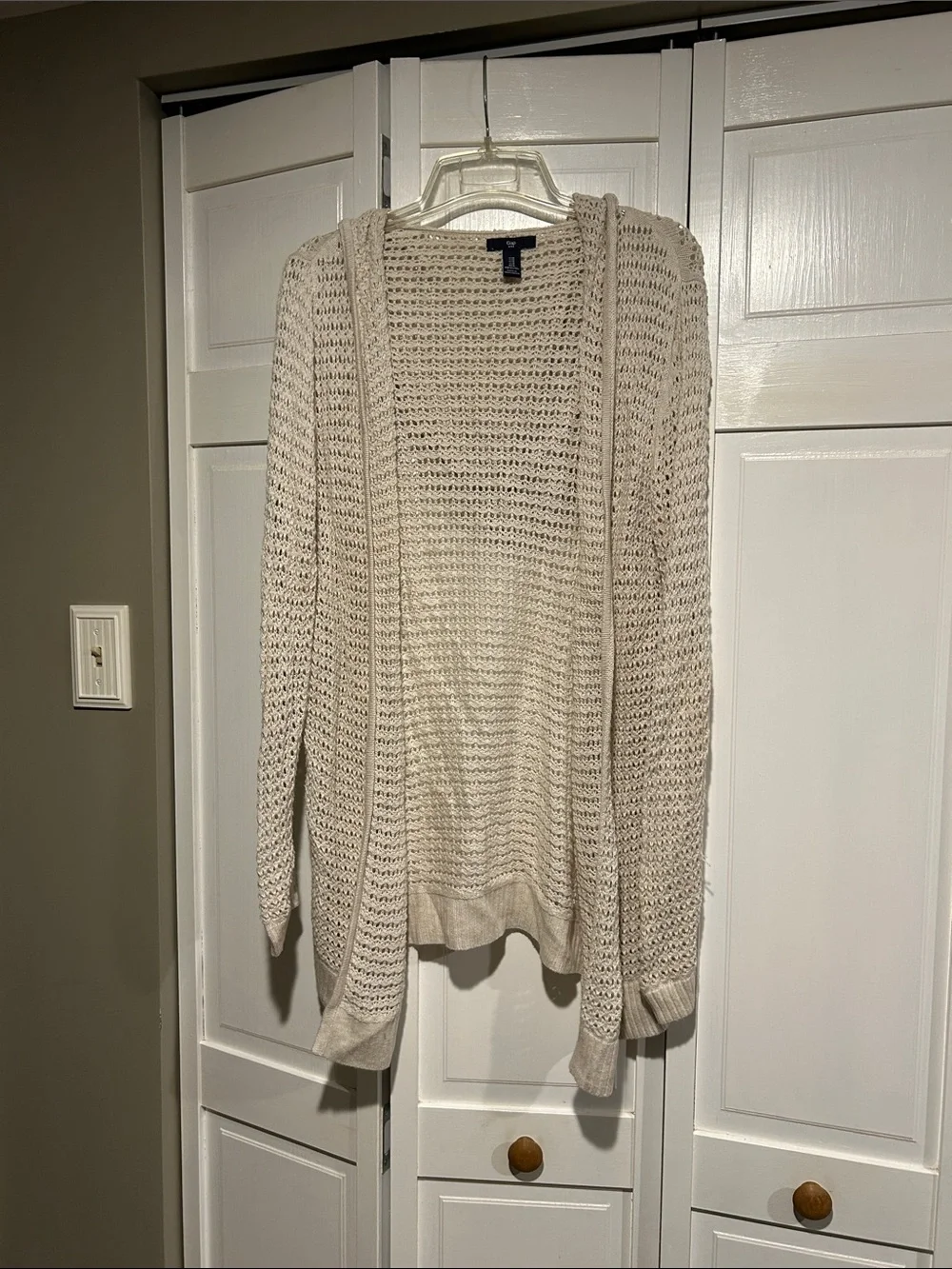 GAP Open-Weave Cream Cardigan